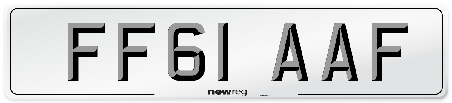FF61 AAF Number Plate from New Reg